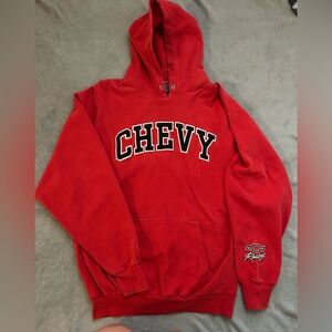 VINTAGE Steve & Barry's Red Chevy Racing Hoodie Men’s size L
